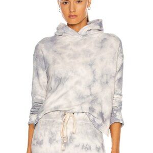 NWOT Enza Costa French Terry Cropped Hoodie in shell pink size small